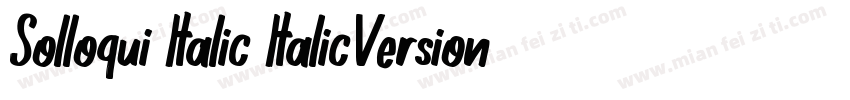Solloqui Italic ItalicVersion 1000字体转换